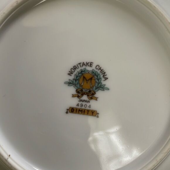 Lot of 4 Noritake China Dimity pattern dinner soup salad bowls. - Picture 4 of 10